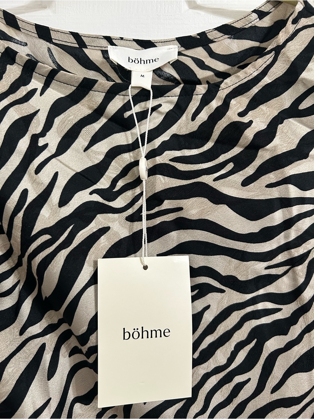 bohme Melody Zebra-Print Long Sleeve Maxi Dress - Black & Cream - Picture 7 of 10